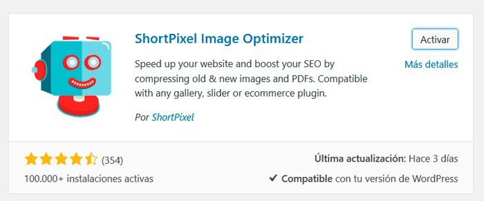 shortpixel image optimicer plugin